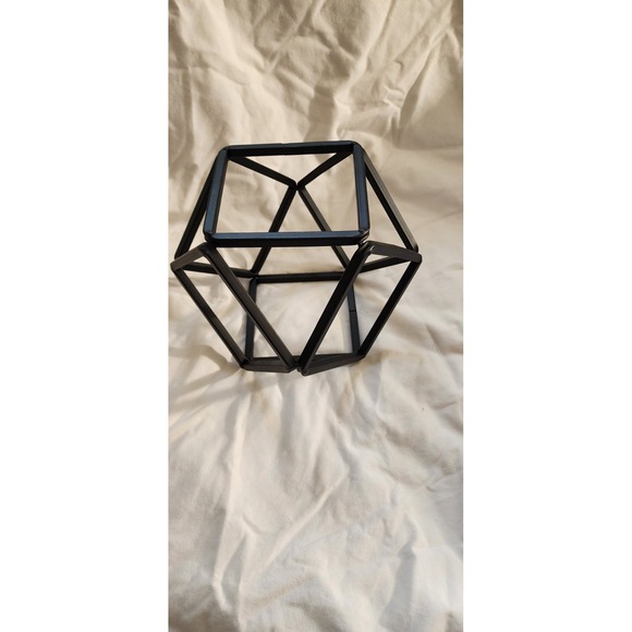 6 In Black Metal Geomtric‎ Tabletop Decor Shelfsitter - Picture 2 of 5